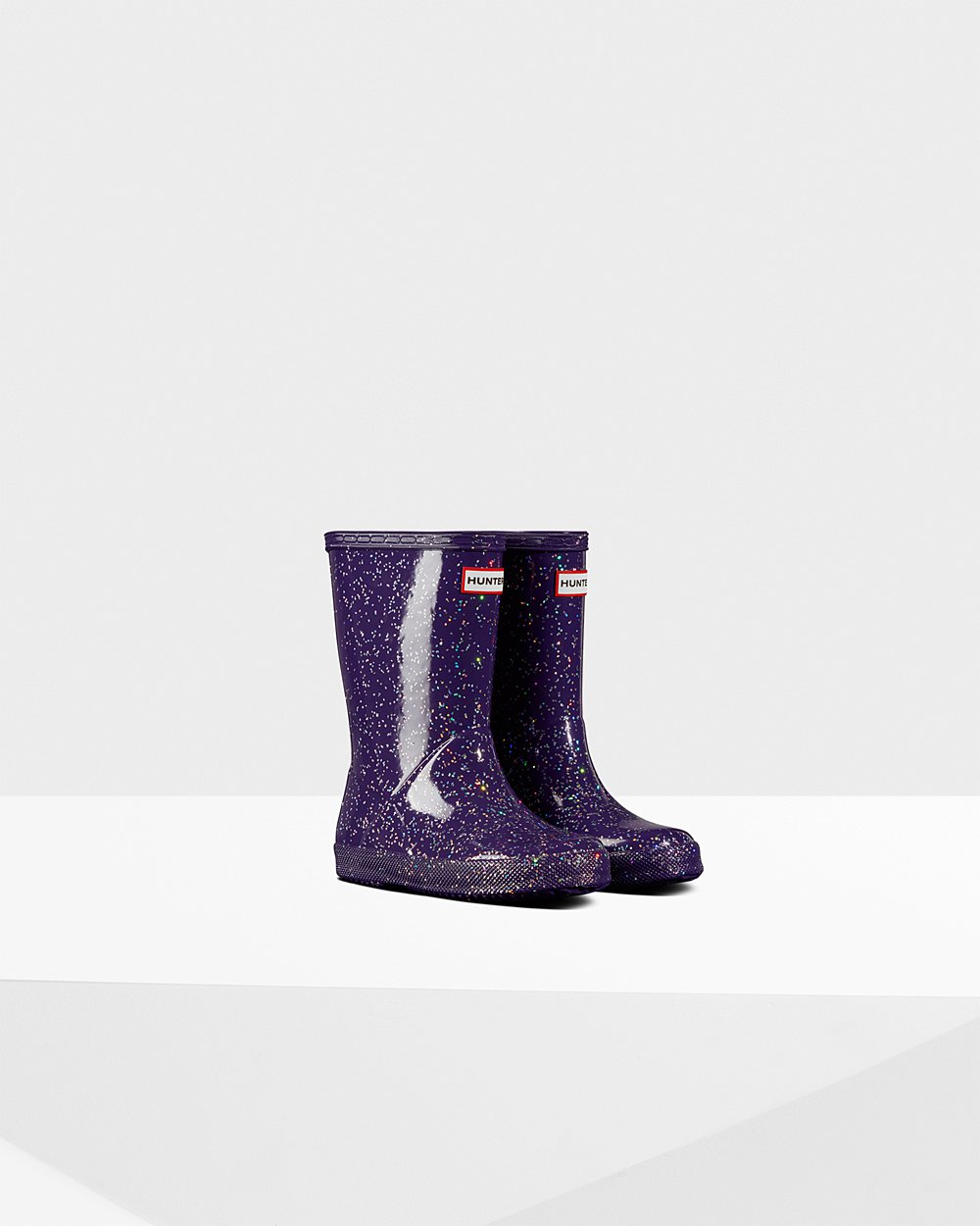 Kids Hunter Original First Giant Glitter | Rain Boots Blue Purple | NZ-98521-MODW